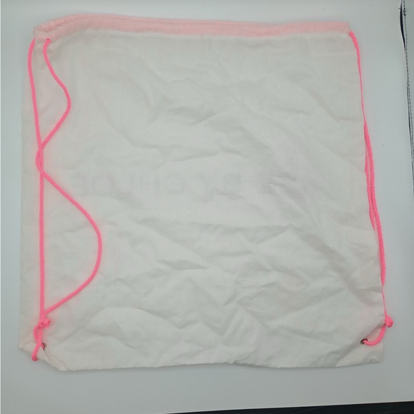 SEE BY CHLOÉ White Cotton Dustbag Pink Drawstring “16 x 16.5” - Picture 2 of 7